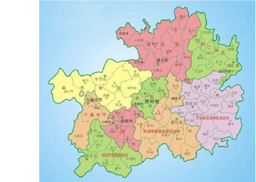 贵州省行政规划图