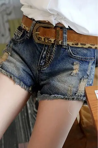 破洞百搭牛仔短裤女夏宽松阔腿显瘦韩版休闲高腰仔裤女装热裤学生