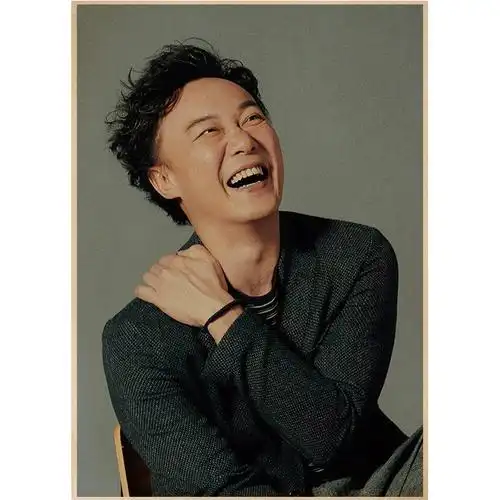 陈奕迅流行歌手牛皮纸复古海报自粘酒吧奶茶茶店饭店现代装饰画