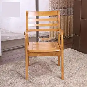 实木靠背椅子家用带扶手休闲椅图片