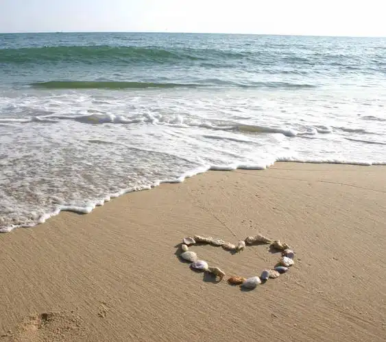 其它,大海,沙滩,爱心,沙滩上的爱心壁纸