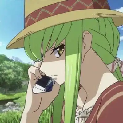 绿发动漫女生头像