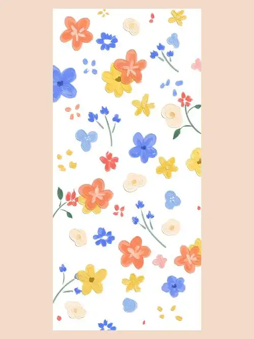 小碎花壁纸背景图,太适合春夏季节了