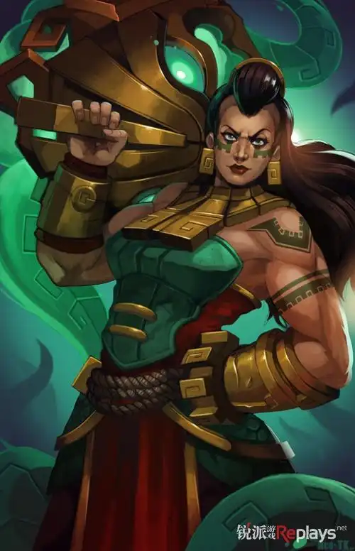 lol图片 其他图片 > 剽悍大妈也疯狂:画师笔下的新英雄俄洛伊  load
