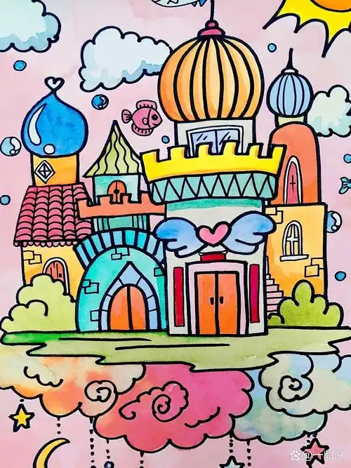 线描    ▏城堡 6-7岁可画