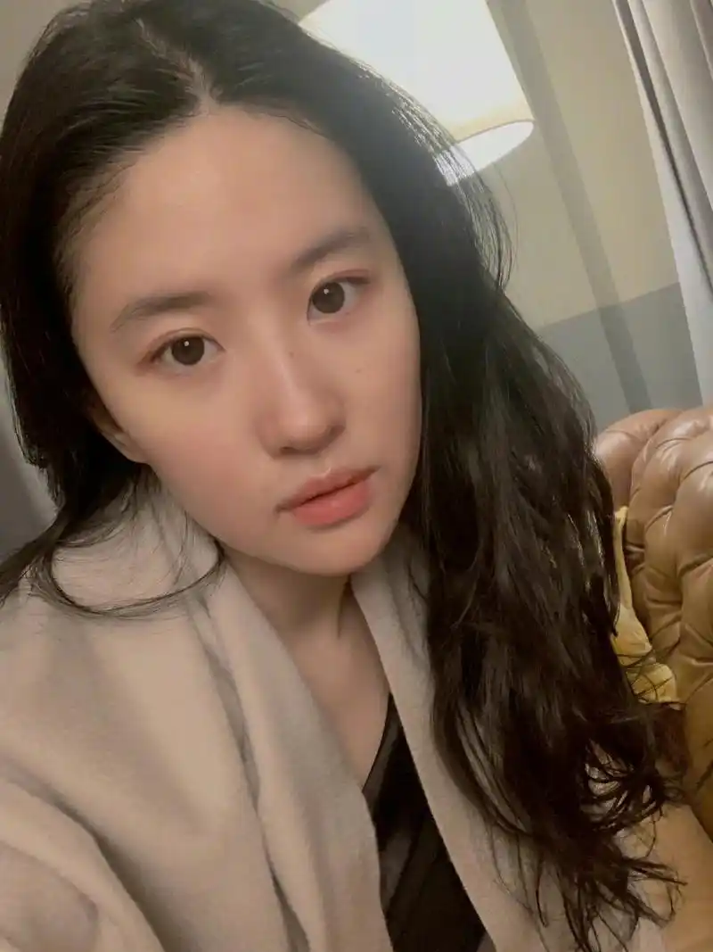 刘亦菲素颜自拍,天然的美!