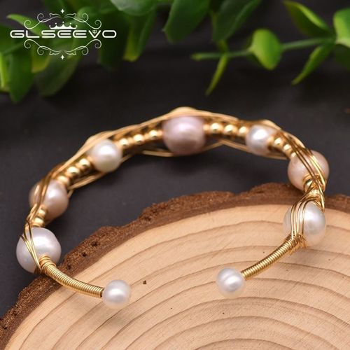 glseevo 天然淡水珍珠手镯女新款女网红复古风原创手工珍珠手饰女