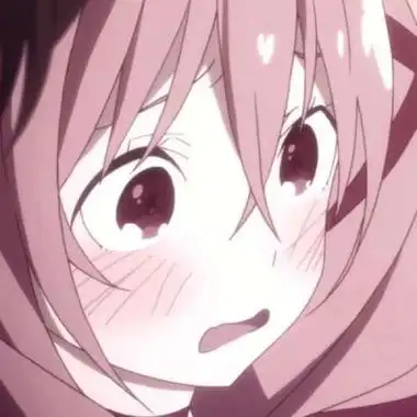 不正经害羞脸动漫女生头像图片