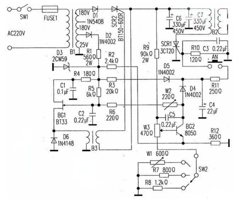 储能焊机电路原理图【图文结合】