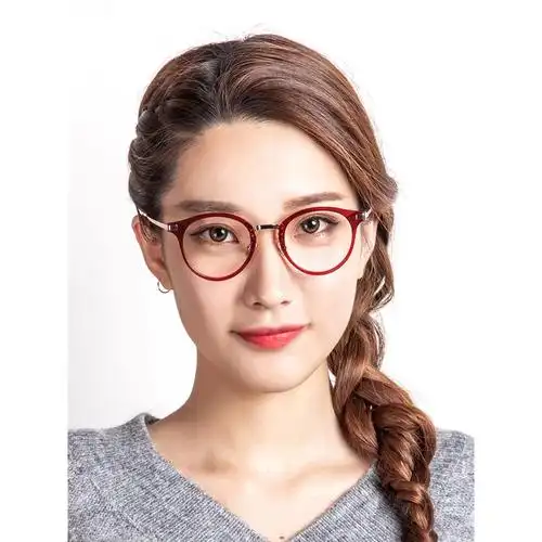 best宝视达光学镜架男女小圆框复古板材舒适简约学院风近视眼镜框