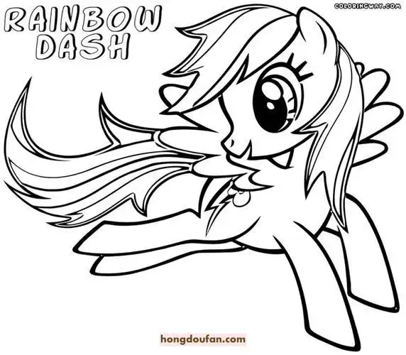 小马宝莉简笔画卡通云宝