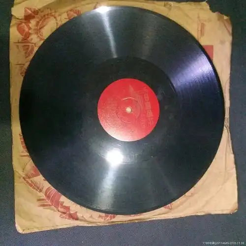 60年代78转留声机hp黑胶老唱片【民兵歌】老式胶片黑胶碟