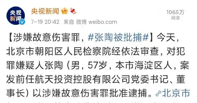 张陶被批捕#这个没想到,开除党籍开除公职双开了