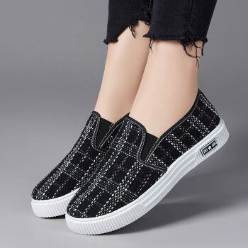 京蝌蝌蔓千老北京布鞋女鞋上班春夏秋老北京女士布鞋防滑透气一脚蹬