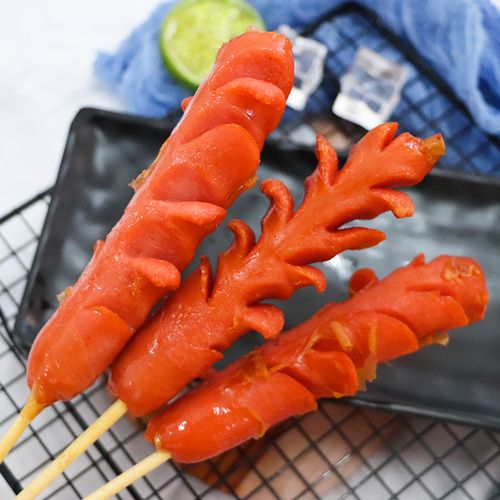 60g麦穗150串整箱商用开花半成品摆摊热狗烧烤香肠