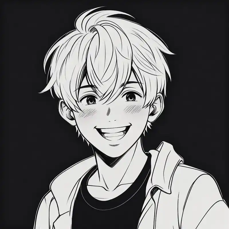 男生黑白素描头像,高级感满满90