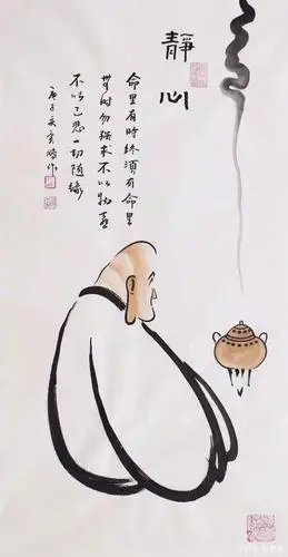 这是一组有禅意的国画