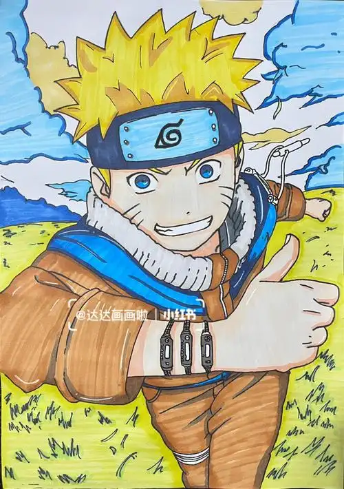 绘画马克笔手绘动漫人物分享步骤