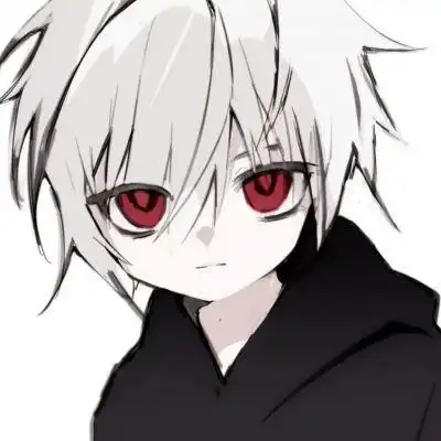 白毛红瞳男动漫头像