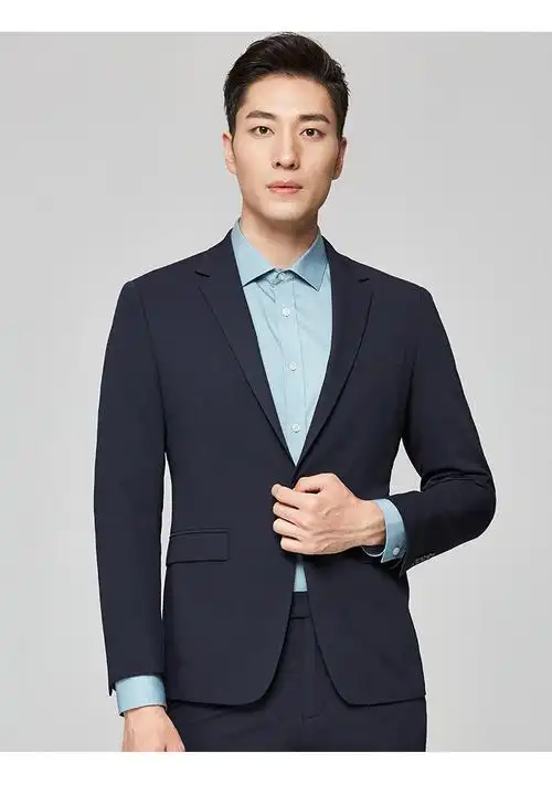 才子(tries)西服套装男士小西装外套商务正装结婚修身两件套青年韩版
