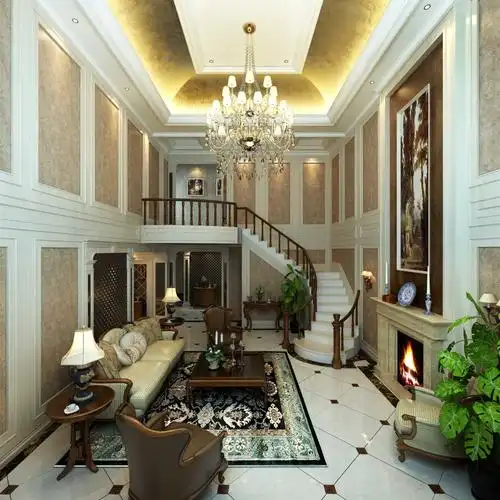 浦东东方夏威夷323平简欧风格别墅装修效果图