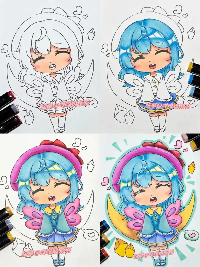 马克笔手绘 #动漫人物绘 - 抖音