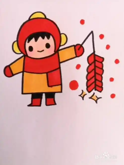 怎么画一幅简单又漂亮的过年画