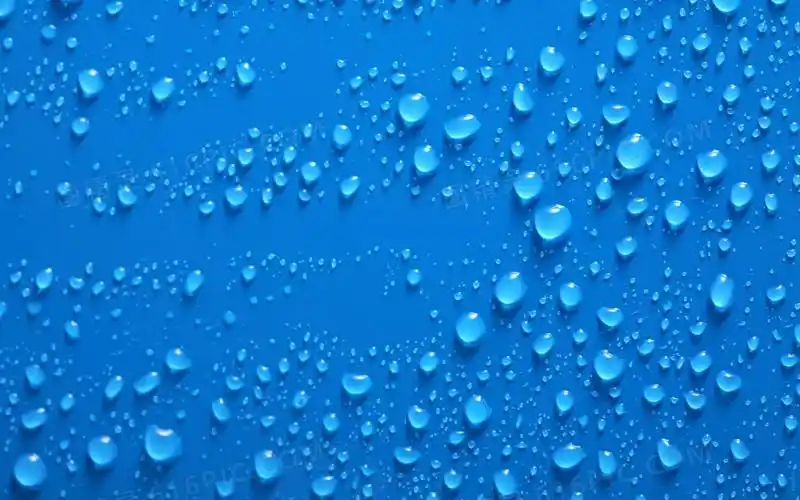 蓝色背景高清水珠壁纸