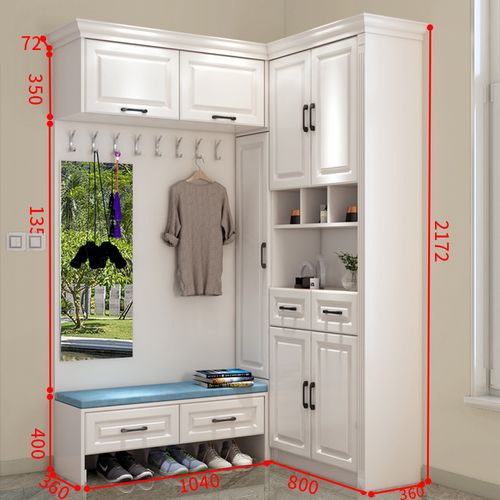 四门两抽鞋柜 左转角鞋柜(尺寸可定 框架结构组装