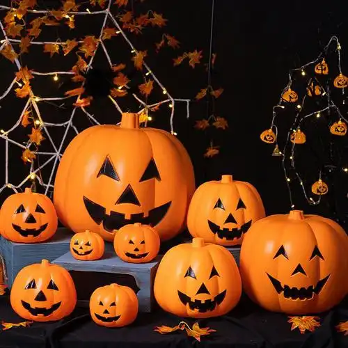 南瓜万圣节摆件发光镂空空大装饰玩具幼儿园商场南瓜灯
