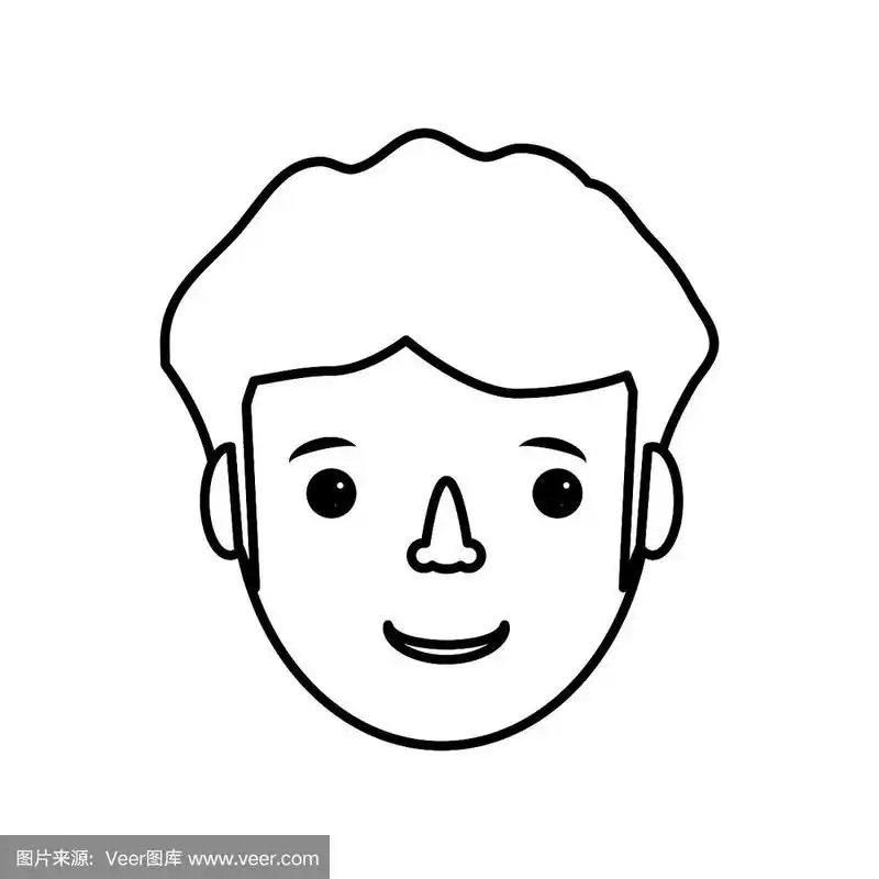 人脸矢量插图