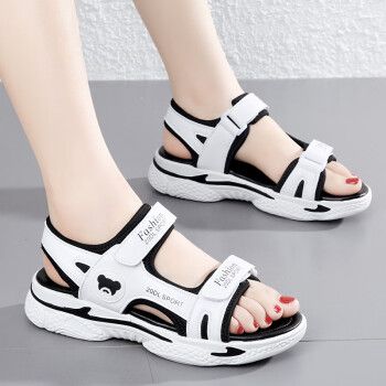 enkidu夏季10少女孩12女大童百搭凉鞋13初中学生15岁时尚外穿运动沙滩