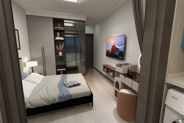 虹口三兴苑50平现代简约风格二房装修效果图