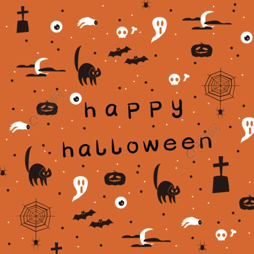 首页 设计元素 节日元素 节日元素 >万圣节矢量卡通元素背景图