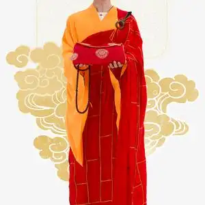 觉牌金边祖衣袈裟红色木兰色佛教僧服装和尚服法衣唐僧搭衣配木钩