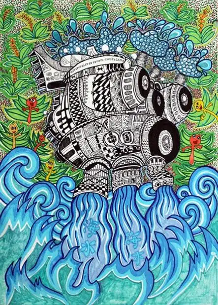 第32届全国青少年科技创新大赛科幻画一等奖作品(一)