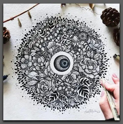 艺术|线条的艺术,精美而富有想象力的黑白装饰画