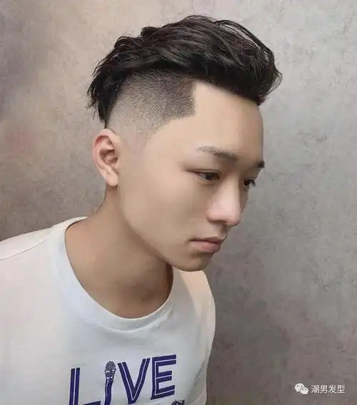 3,两边铲青背头发型