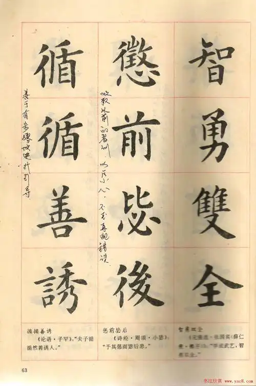 卢中南毛笔楷书字帖《中国成语300句》大图(63)_楷书字帖_爱好书法网