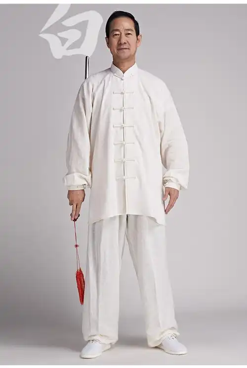 太极拳套装长袖棉麻锦秋季太极服春夏男女亚麻高档练功服透气晨练