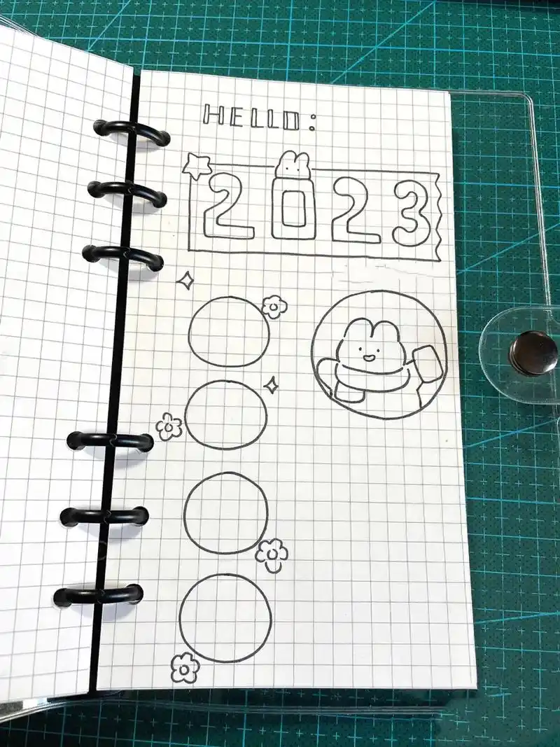 兔年手帐 #手帐简笔画 #新年快乐 兔年啦,希望小伙伴们 - 抖音