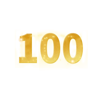 金色光效psd周年庆数字100