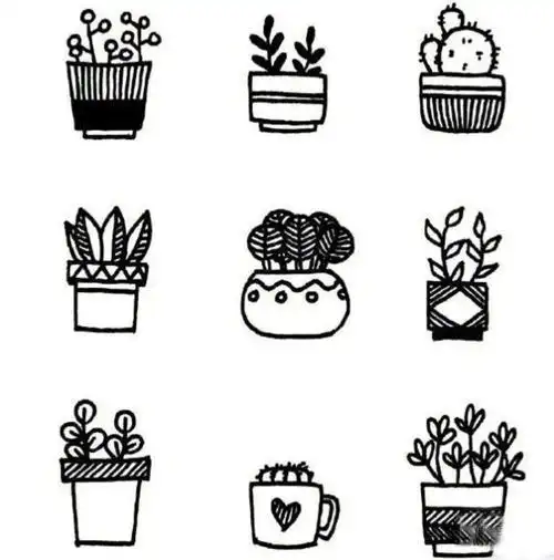 手帐 简笔画 可以照着画的line干货1000种简笔画素材送给你一组超简单