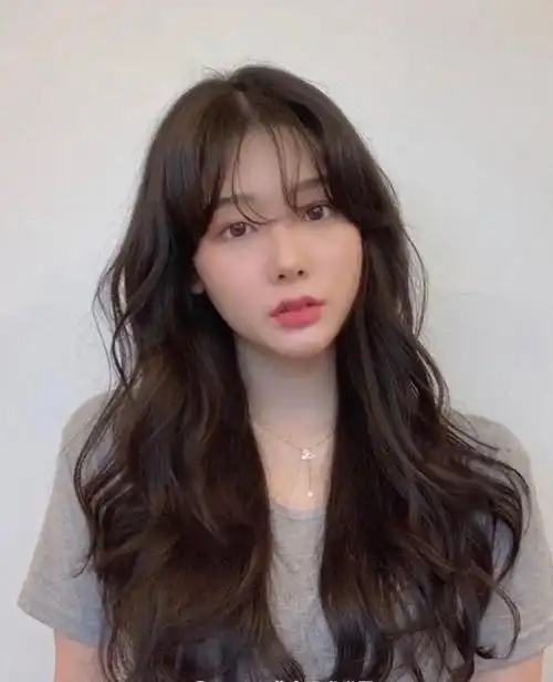 韩式浪漫卷发气垫烫女生中长发推荐,中长发图片,发型图片