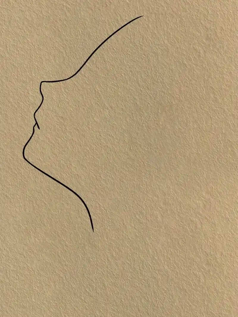 超简单二次元少女侧脸画法教程# - 抖音