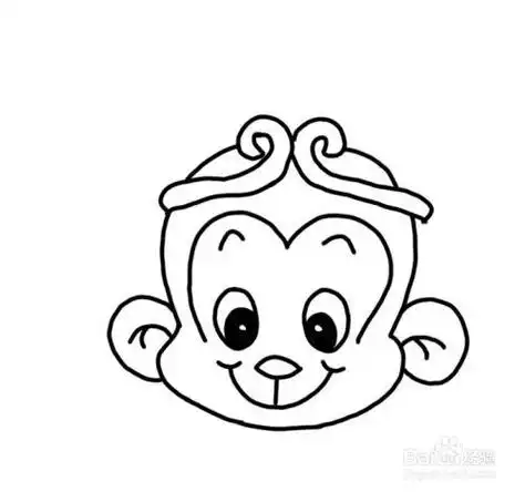 孙悟空面具绘画简笔画