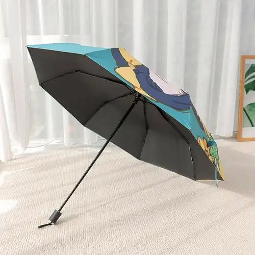 太阳伞防晒防紫外线小清新可爱卡通学生折叠遮阳晴雨伞