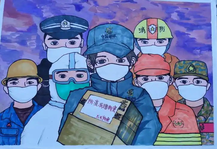 ①号.叶佩珊女15岁乐艺.《美食一条街》(高中组)绘画