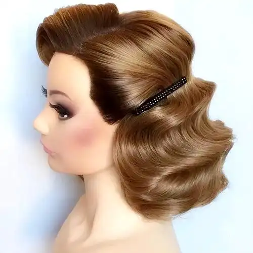 成都化妆学校奢妃分享欧美复古新娘发型 化妆师必看