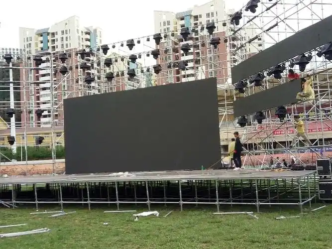 舞台架子雷亚架-舞台灯光设备租赁_舞美音响背景租赁_舞台搭建led灯